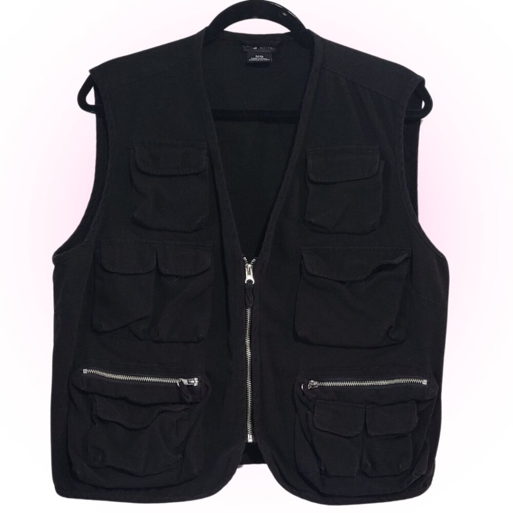 AVENUE CITY CHIC WOMEN'S COTTON CARGO POCKETS VEST EUC 18 2X